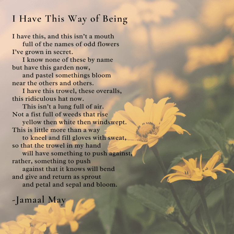 Poem - I Have This Way of Being, Jamaal May